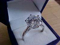 Sterling Silver 2 ct Engagement CZ Ring size 8