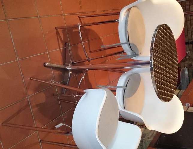 ** Price Reduced** 3 Bar Chairs & high round table
