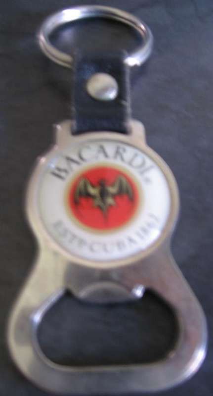 Bacardi Rum Key Ring Bottle Opener