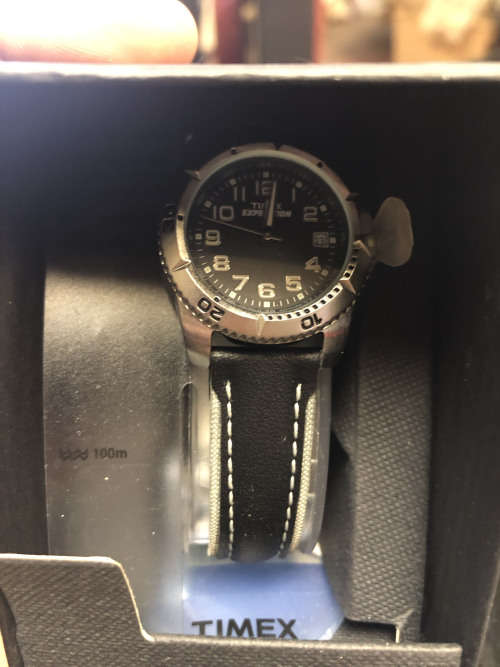 TIMEX INDIGLO NIGHT-LIGHT WATER-RESISTANT STRAP TURNING RING