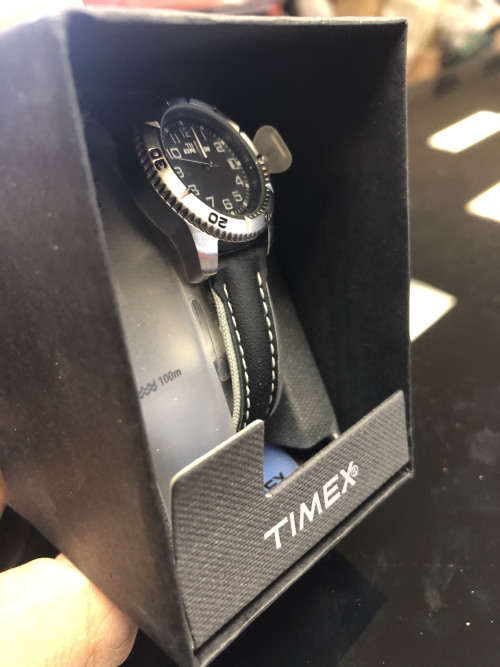 TIMEX INDIGLO NIGHT-LIGHT WATER-RESISTANT STRAP TURNING RING