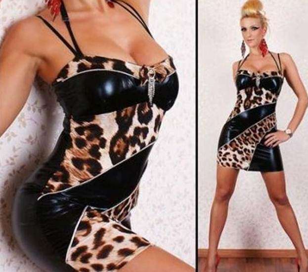 Sexy leapord print dress