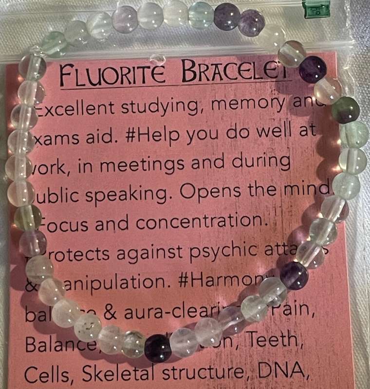 Ball Fluorite Elastic Bracelet
