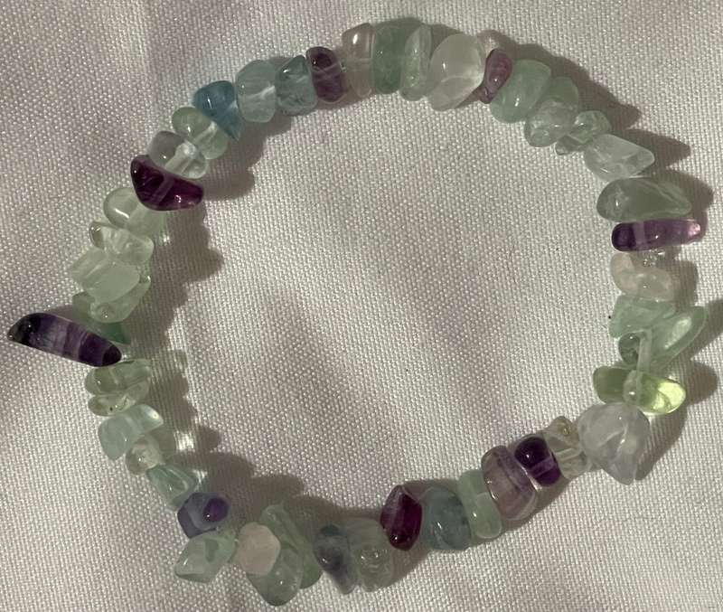 Fluorite Elastic Bracelet