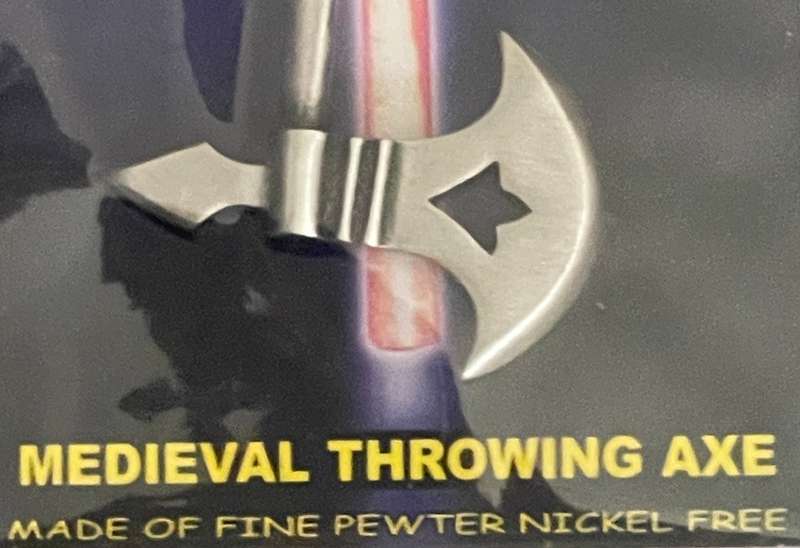 Medieval Throwing Axe Pewter Pendant