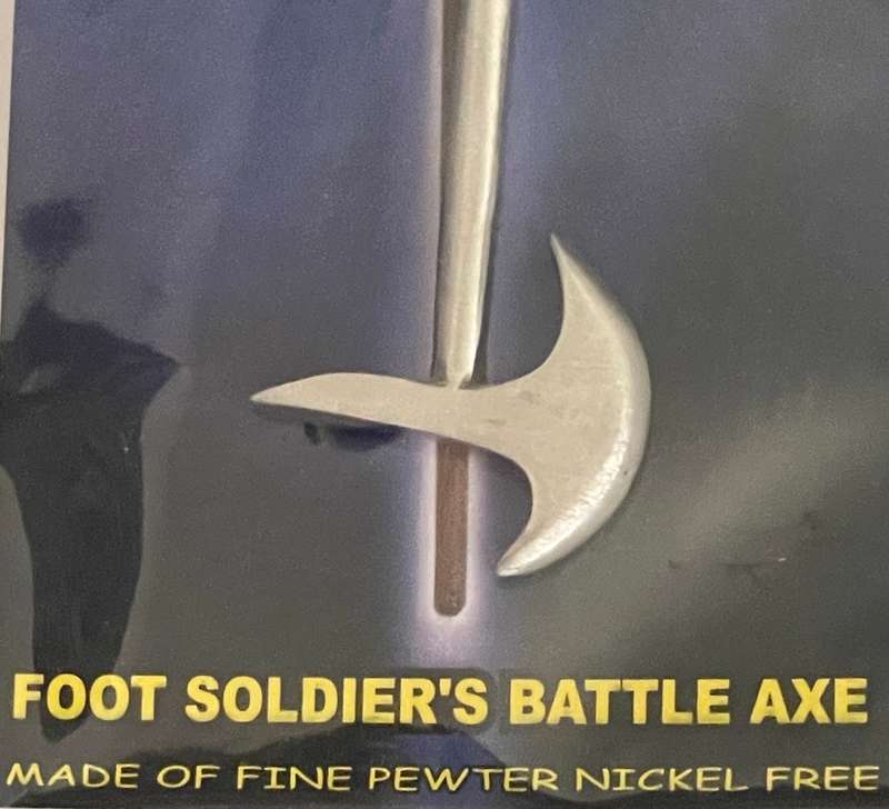 Foot Soldiers Battle Axe Pewter Pendant