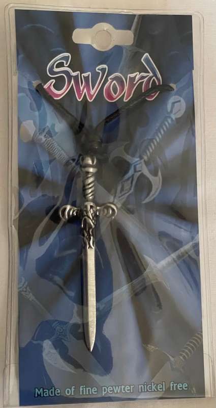 Straight Sword Pewter Pendant