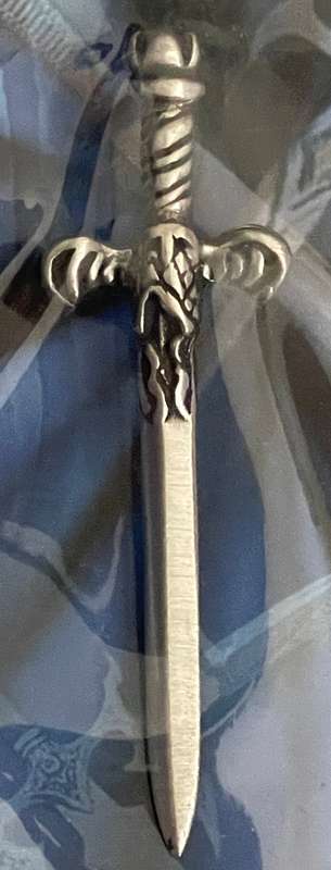 Straight Sword Pewter Pendant