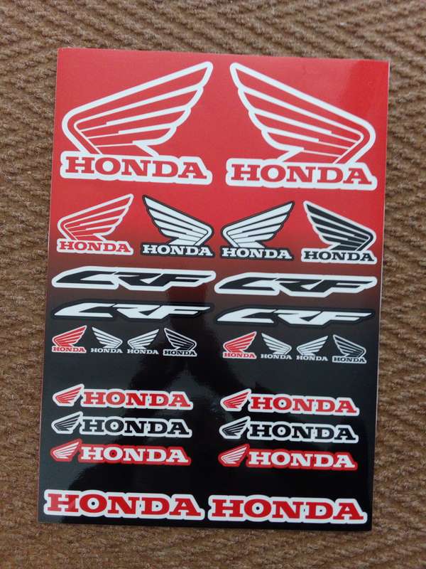 Honda sticker kit sheet