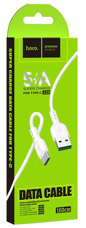 hoco. X33 Super Charge Data Cable  USB to Type-C 5A