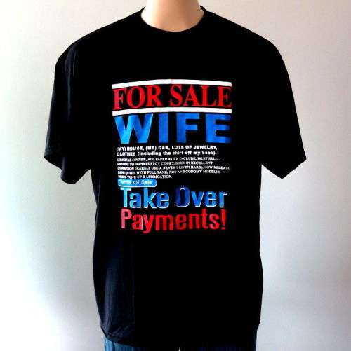 WIFE FOR SALE MEN'S T-SHIRT