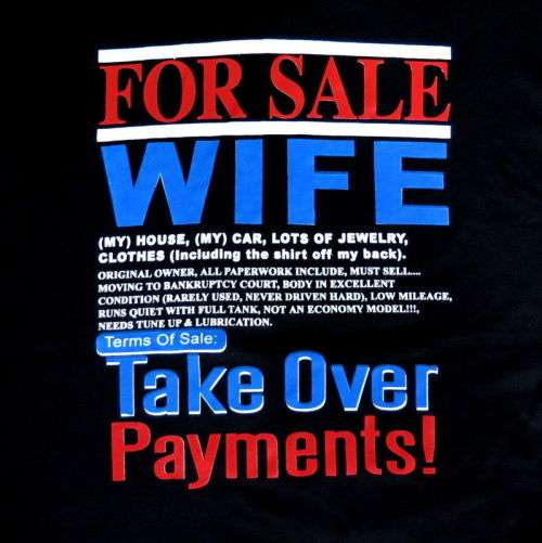 WIFE FOR SALE MEN'S T-SHIRT