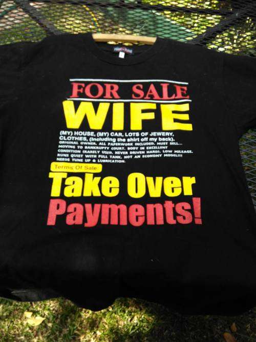 WIFE FOR SALE MEN'S T-SHIRT