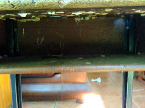 VINTAGE SCHOOL DESK - (Wood and Iron)