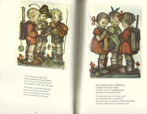 AAA - The Hummel - [Drawings By Berta Hummel with Light Verse]  - (1st English Edition Hardcover)