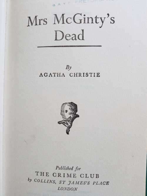 CHRISTIE, Agatha - Mrs McGinty`s Dead - [Hercule Poirot] - (Hardcover)