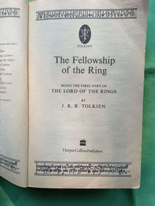 TOLKIEN, J.R.R. - The Fellowship of the Ring - [Lord of the Rings # 1] - (Paperback)