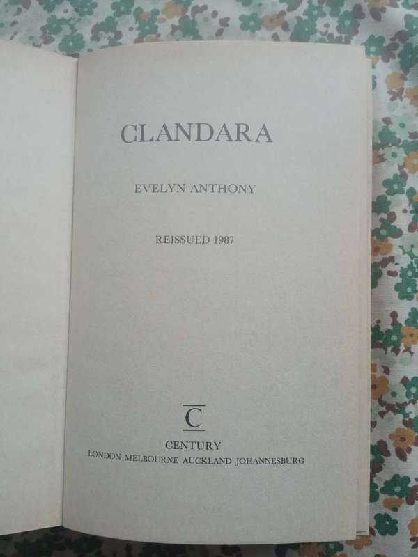 ANTHONY, Evelyn - Clandara - (Excellent Hardcover in Wrapper) *