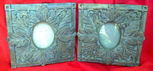 SET OF TWO UNUSUAL FRAMES - Square with oval picture holes