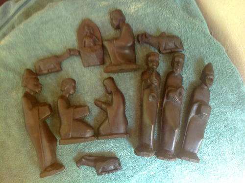 NATIVITY SCENE - Eleven Wooden Pieces