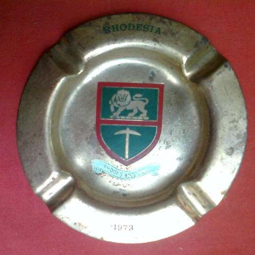 RHODESIAN ARMY ASHTRAY - Copper