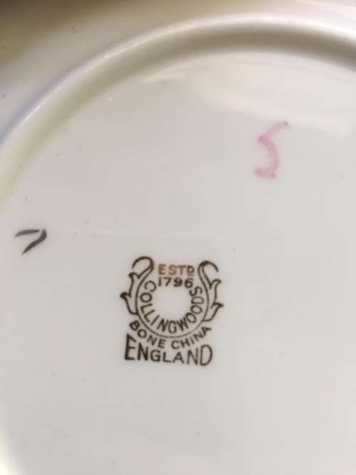 Collingwoods England 3x Trios & Large Cake Plate Blue