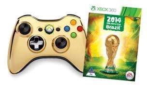 2014 Fifa World Cup + Chrome Gold Wireless Controller 100% Authentic One of a kind
