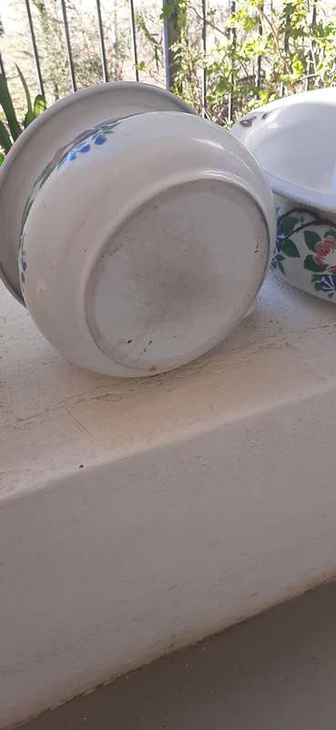 3 PIECE ENAMEL JUG, BASIN and POTTY SET