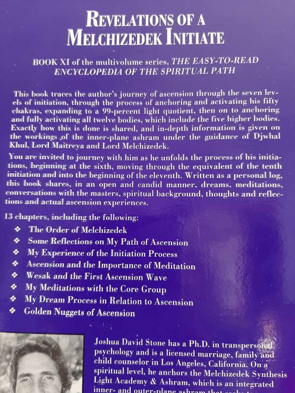 REVELATIONS OF A MELCHIZIDEK INITIATE BY Joshua David Stone, Ph.D.
