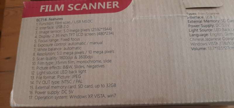 FILM SCANNER EC718