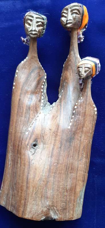 MOZAMBICAN THREE LADIES CARVING