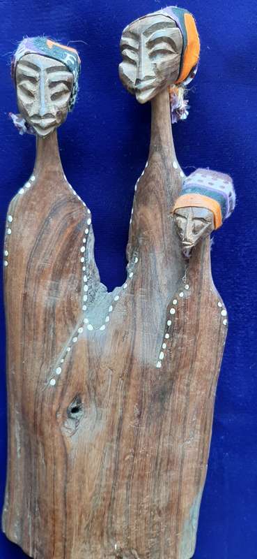 MOZAMBICAN THREE LADIES CARVING