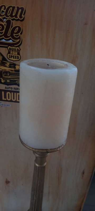 Large Copper Candle Holder with biblical scenes. Beautiful & scares. See photos