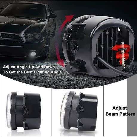 Led Fog Light 9cm Magnify 4 Legs Set of 2
