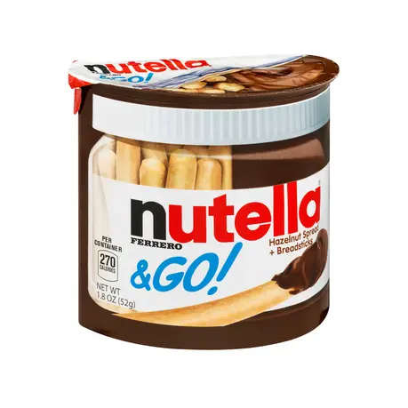 Nutella & Go Snack Packs, Chocolate Hazelnut Spread with Breadsticks 52g