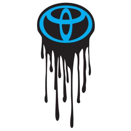 Replica Toyota Blue Drip Sticker (Small)