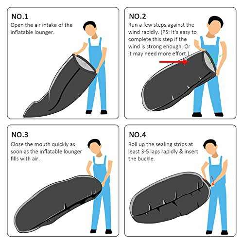 Inflatable Couch, Portable Air Chair Air Filled Beach Lounger