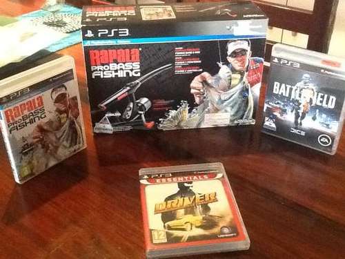 PS3 Amazing action bundle, perfect gift, Battlefield 3, Rapala fishing AND Driver San Francisco