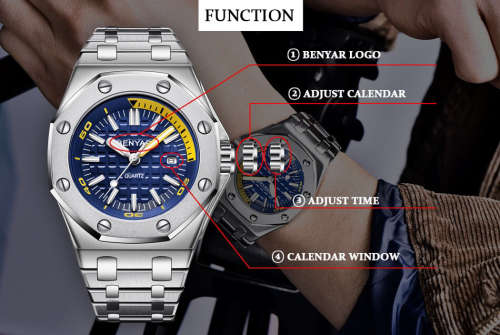 Benyar Reloj Hombre Mens Watch.