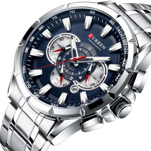 CURREN Mens Watch Tachymeter