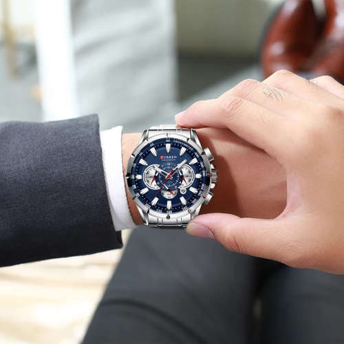 CURREN Mens Watch Tachymeter