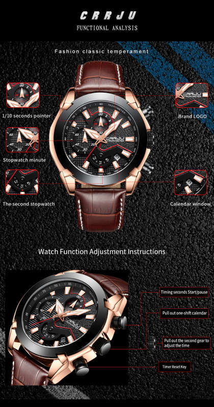 CRRJU Top Luxury Chronometer Watch