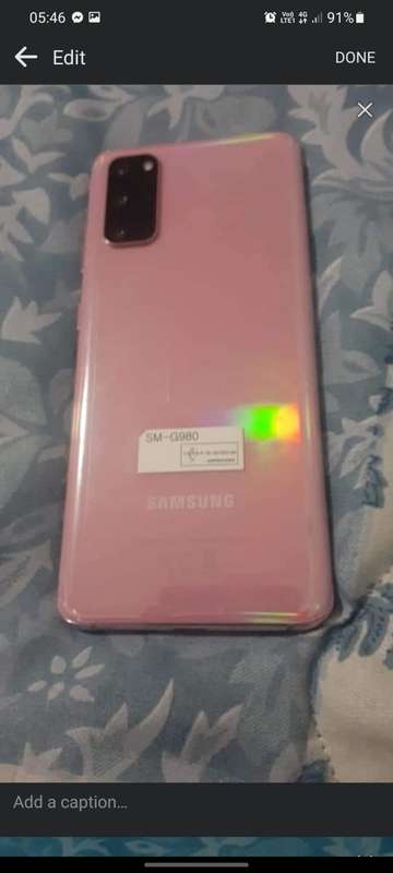 Samsung S20 Cloud pink