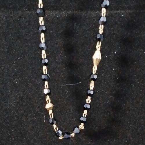 9ct Gold and black beads Neck Chain 54cm(Mangal Sutra)((SOLD AT A FRACTION ABOVE GOLD VALUE)