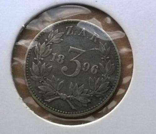 1896 ZAR Kruger 3d tickey