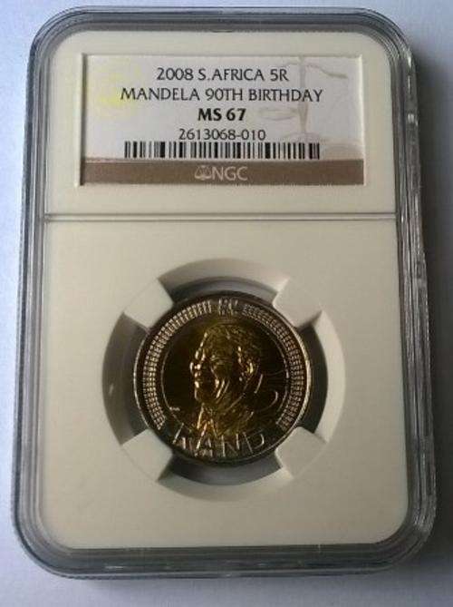 2008 - Mandela 90th Birthday R5 - NGC MS67