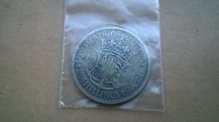 SA Union Silver 1924 2 1/2 Shilling