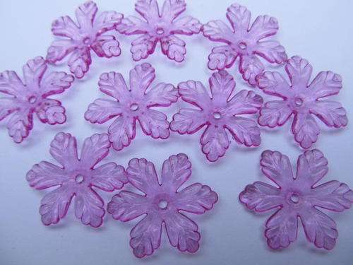 Purple Acrylic Flower 5pc