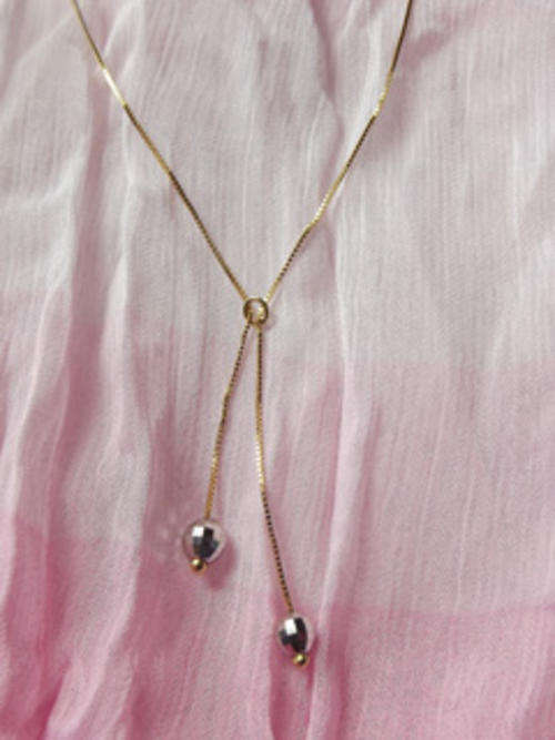 ***Genuine 9ct gold necklace with dangling balls***