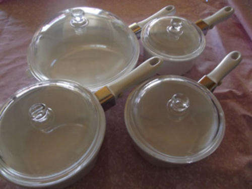 11PC ARCOROC GLASS POTS